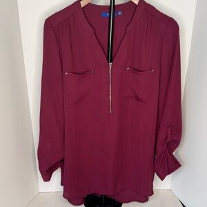 Apt. 9 Rich Burgundy Blouse
